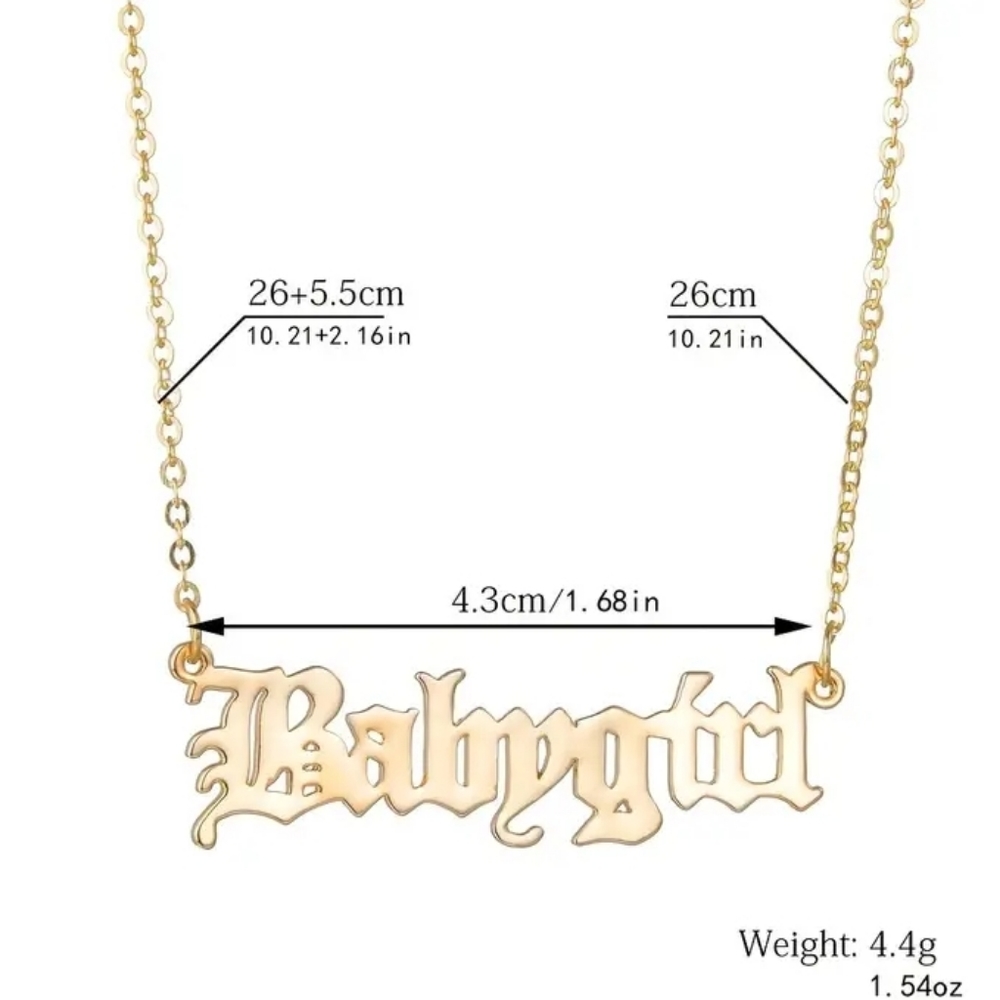 Host Pick 🥂🎉 Gold tone Babygirl necklaces - Picture 2 of 2